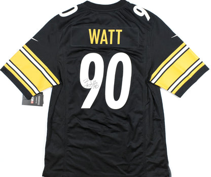 T.J. Watt Autographed Pittsburgh Steelers Black Nike Game Jersey