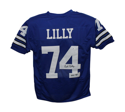 Bob Lilly Autographed Dallas Cowboys Custom Jersey (HOF Inscription)