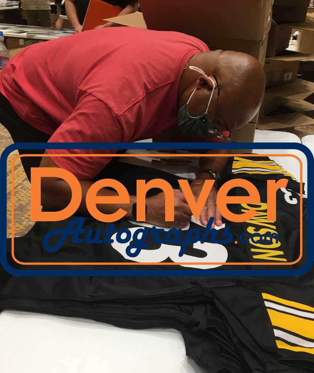 Dermontti Dawson Signed Pittsburgh Steelers Custom Jersey HOF BAS