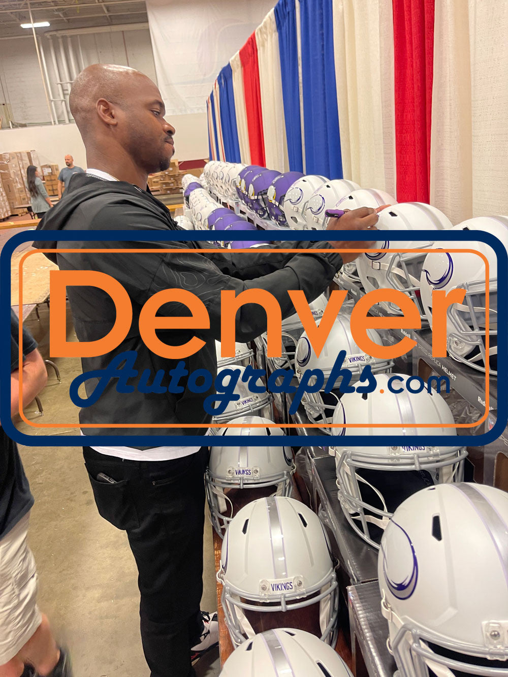 Adrian Peterson Signed Minnesota Vikings Full Size 2024 Alternate Helmet