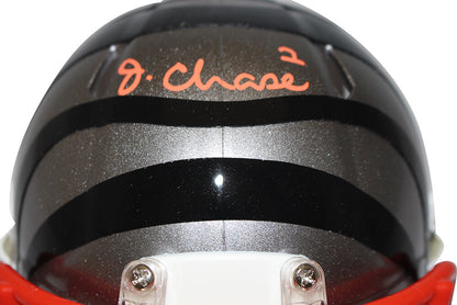 Ja'Marr Chase Cincinnati Bengals Autographed Flash Mini Helmet (Beckett)