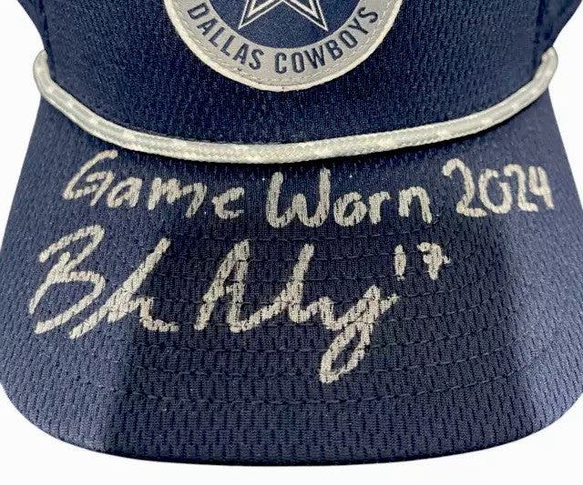 Brandon Aubrey Signed Game Worn 2024 Dallas Cowboys Hat (Beckett)