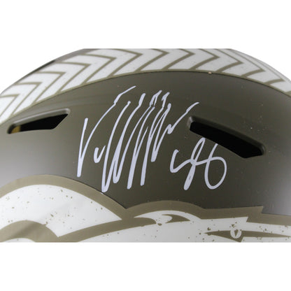 Von Miller Autographed Denver Broncos 2022 Salute to Service Full Size Helmet