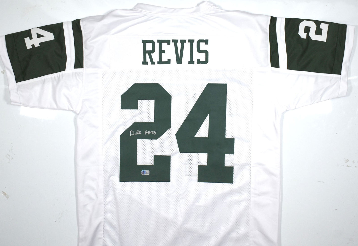 Darrelle Revis Autographed New York Jets White Custom Jersey