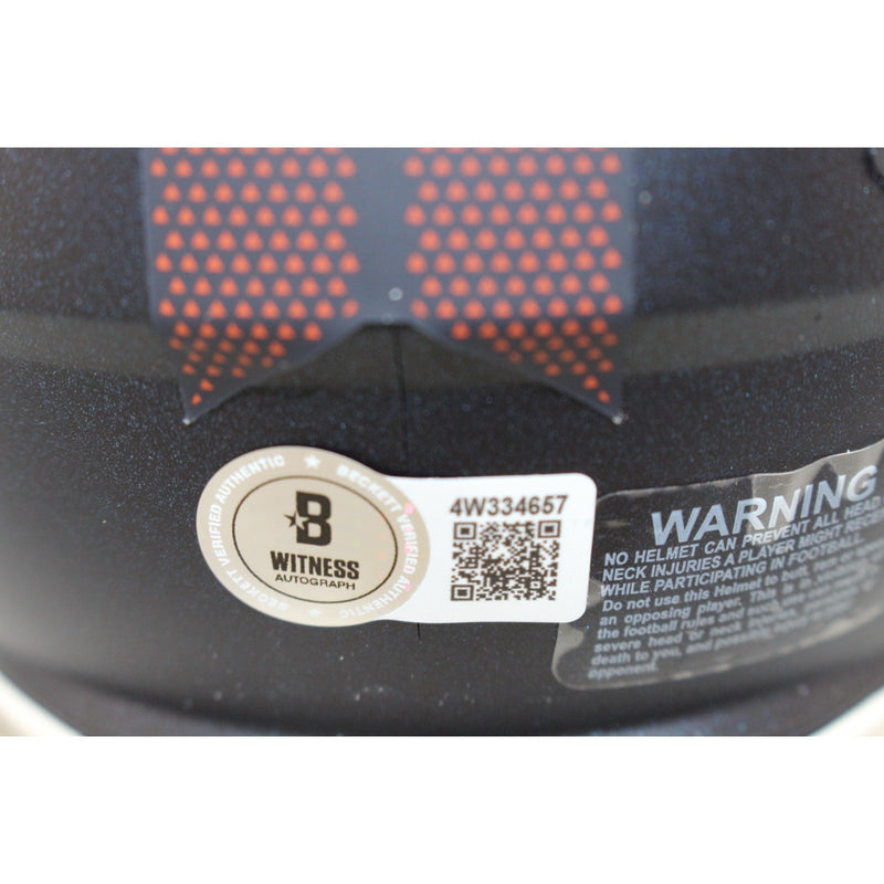 Jahdae Barron Signed Denver Broncos Mini Helmet BAS Witnessed
