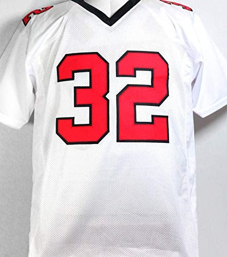 Jamal Anderson Signed White Custom Jersey