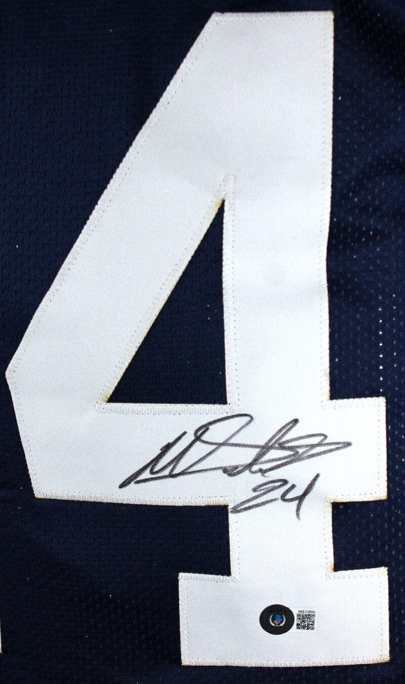 Miles Sanders Signed Blue Custom College Style Football Jersey