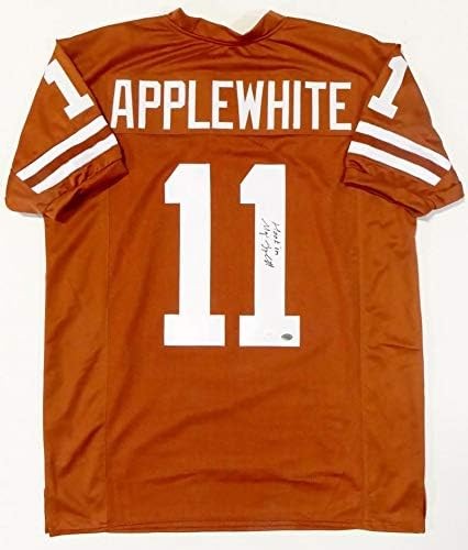 Major Applewhite Signed Orange Custom Jersey "Hook Em"