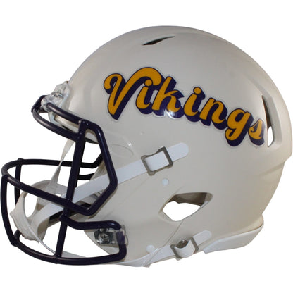 Randy Moss & Justin Jefferson Signed Minnesota Vikings Full Size Retro Helmet