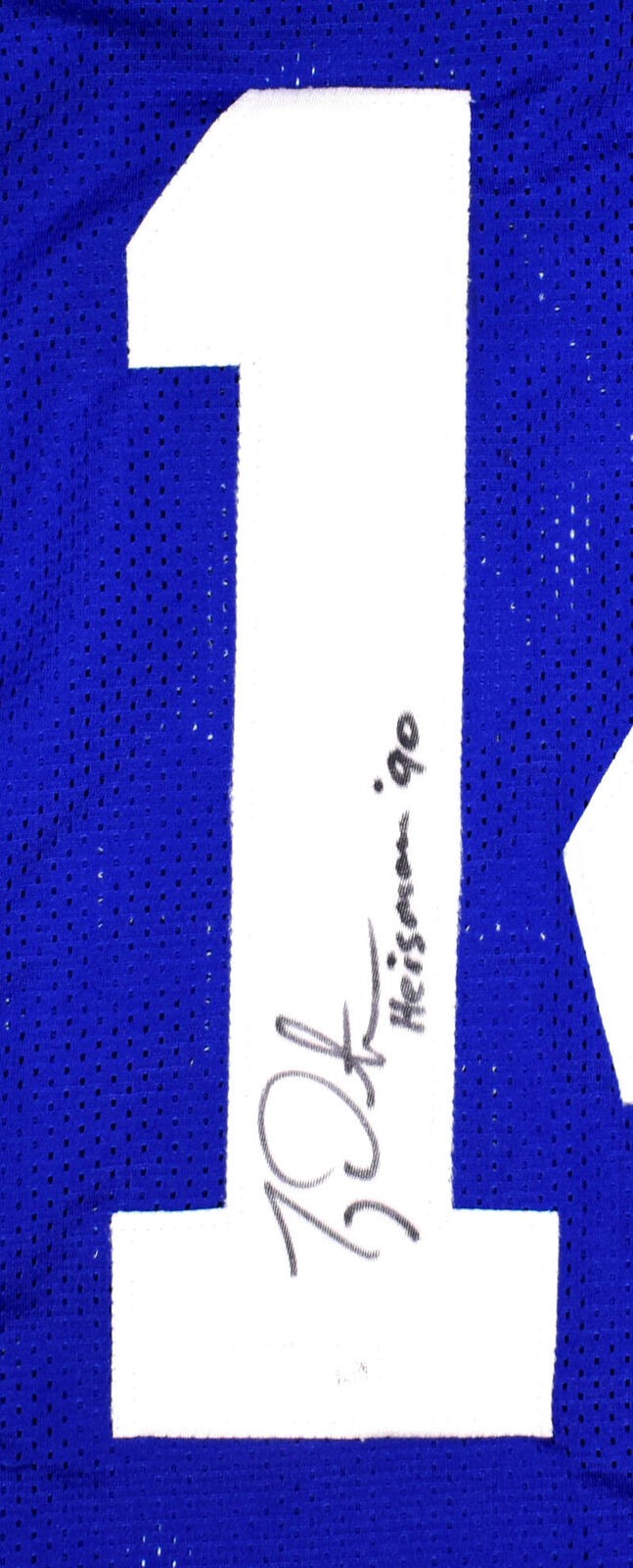 Ty Detmer Autographed Blue Custom College Style Jersey (Heisman '90)