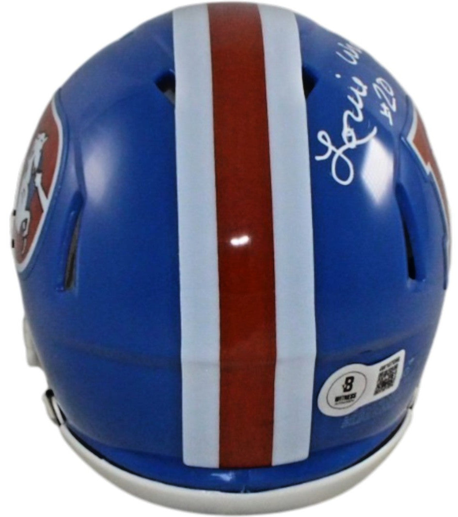 Louie Wright Denver Broncos Autographed Throwback Mini Helmet