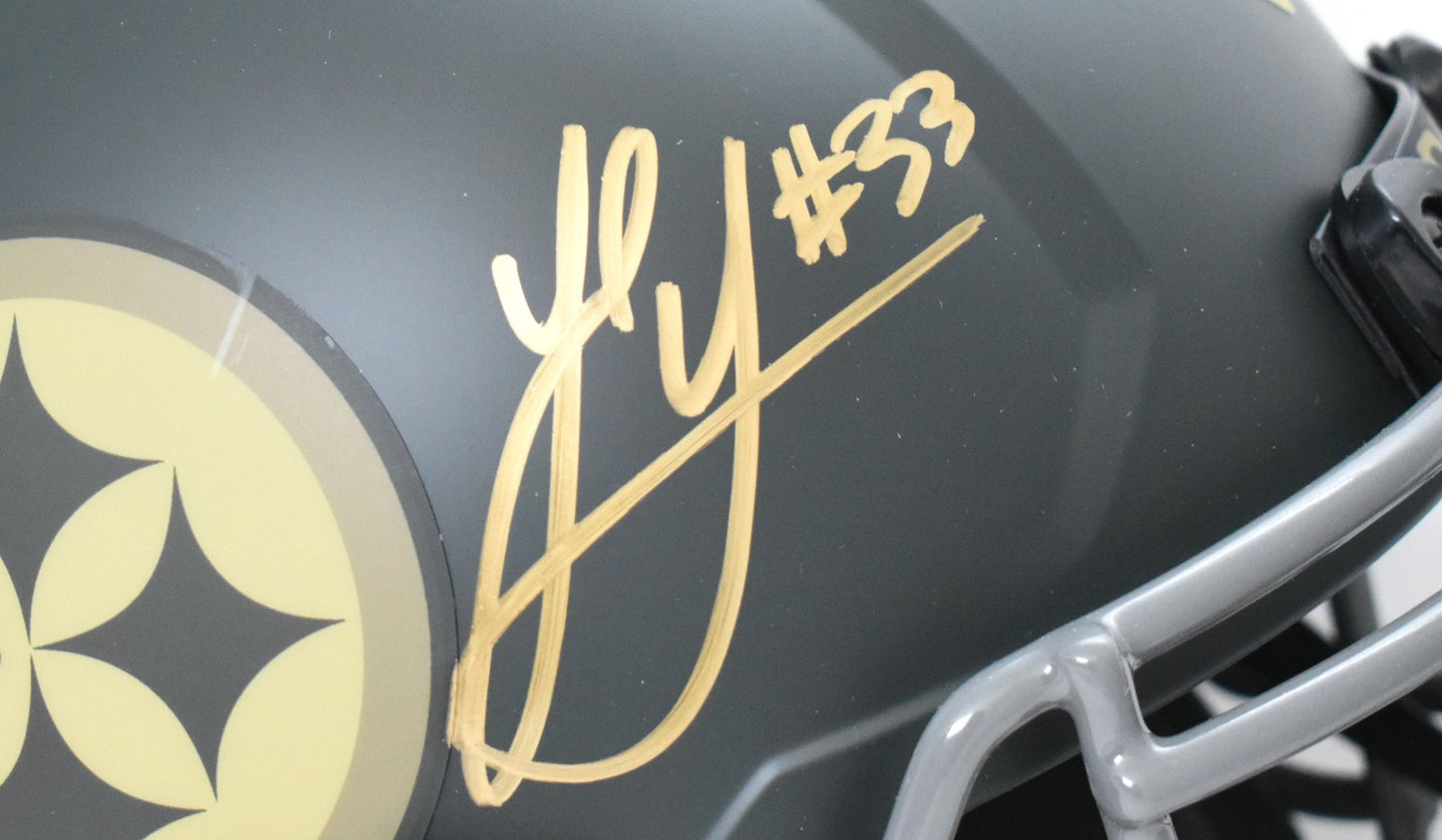 Jack Sawyer Signed Pittsburgh Steelers Full Size 2025 Salute to Service Helmet