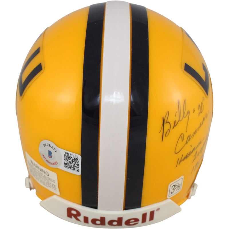 Billy Cannon Autographed LSU Tigers VSR4 Mini Helmet (Heisman 59)