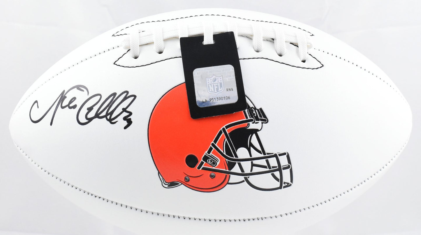 Nick Chubb Signed Cleveland Browns Black Logo Football