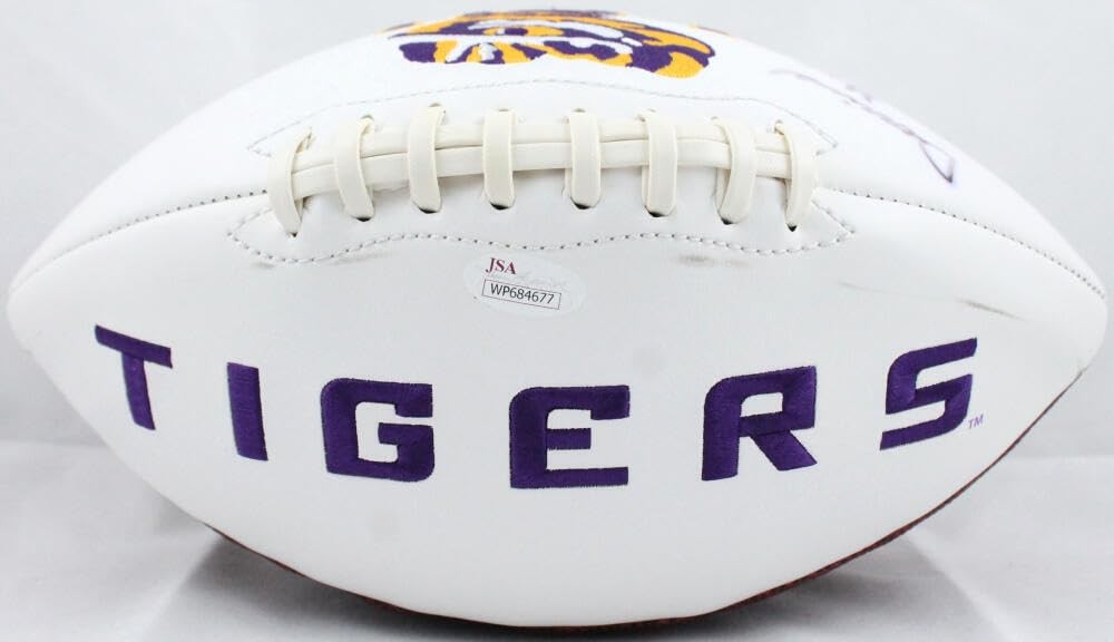 Derrius Guice Signed LSU Tigers Logo Football