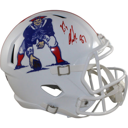 Rob Gronkowski New England Patriots Autographed Full Size Throwback Helmet