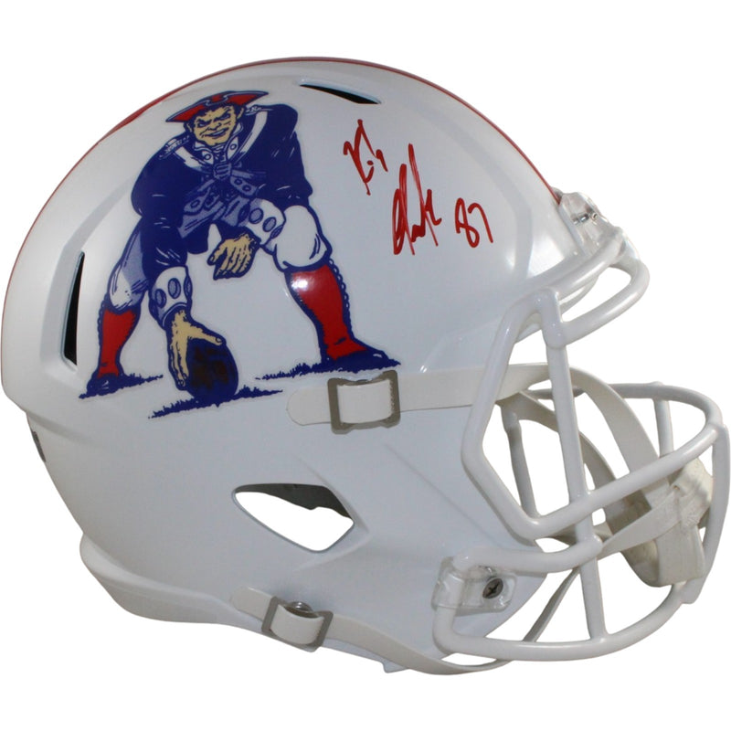 Rob Gronkowski New England Patriots Autographed Full Size Throwback Helmet