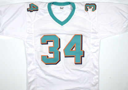 Ricky Williams Autographed Miami Dolphins Custom White Jersey