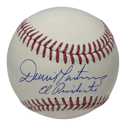 Dennis Martinez Signed Rawlings Official Major League Baseball (El Presidente)