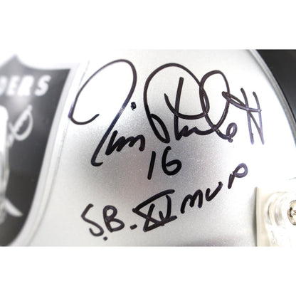 Fred Biletnikoff, Jim Plunkett & Marcus Allen Signed Raiders Mini Helmet