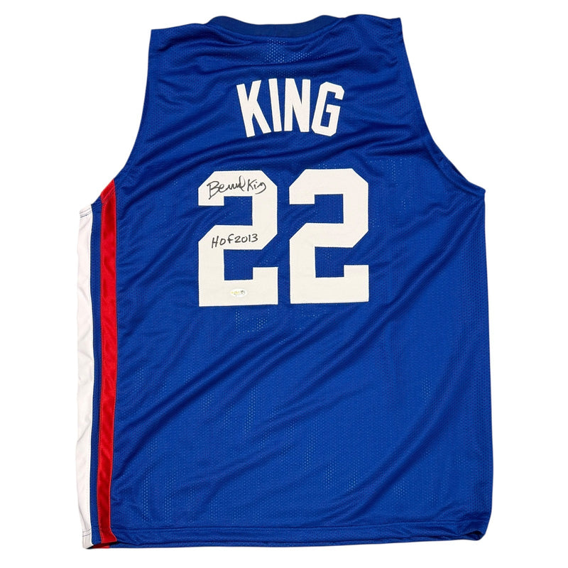 Bernard King Signed New Jersey Nets Custom Jersey HOF 2013 JSA