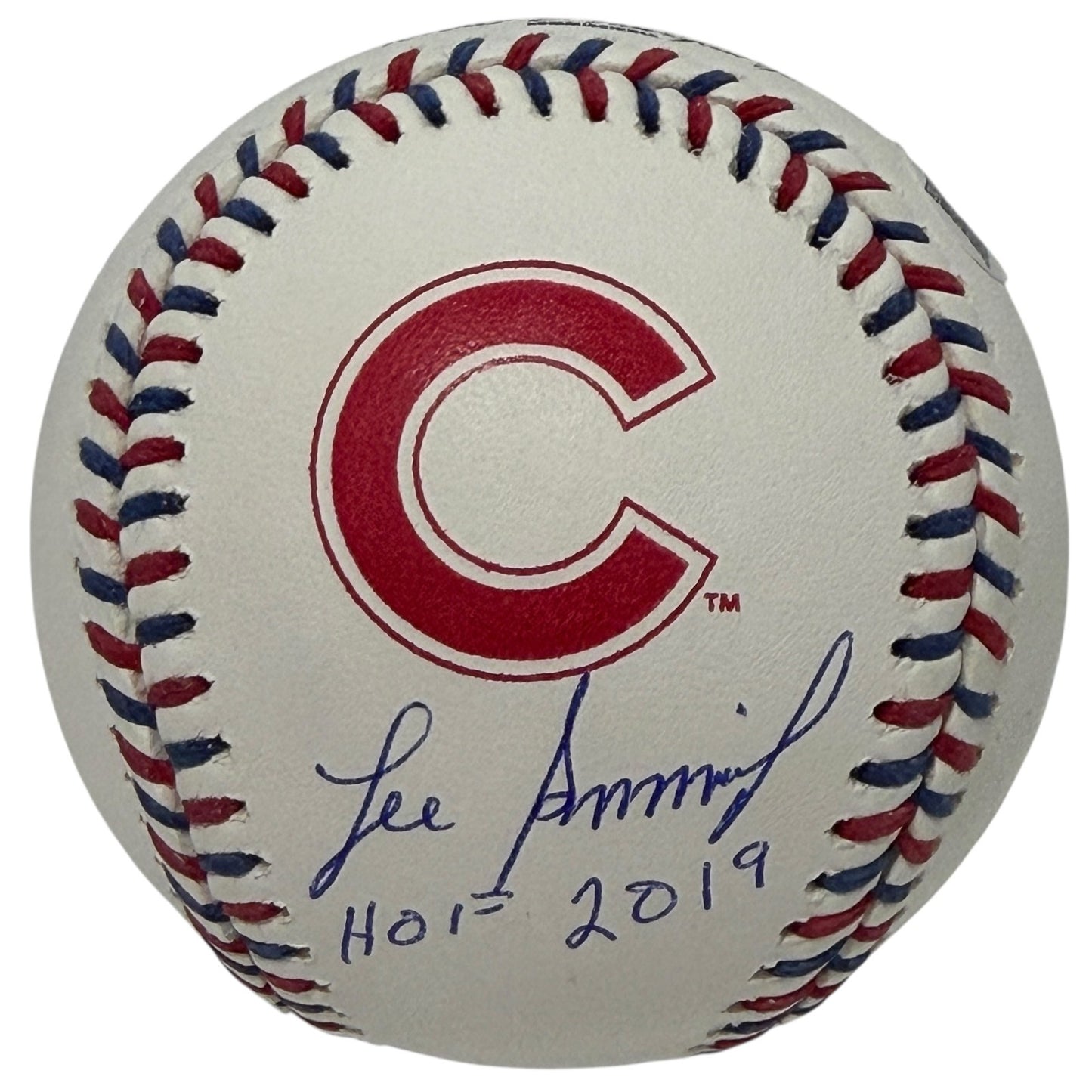 Lee Smith Signed Chicago Cubs Logo Baseball HOF 2019 JSA Witness COA