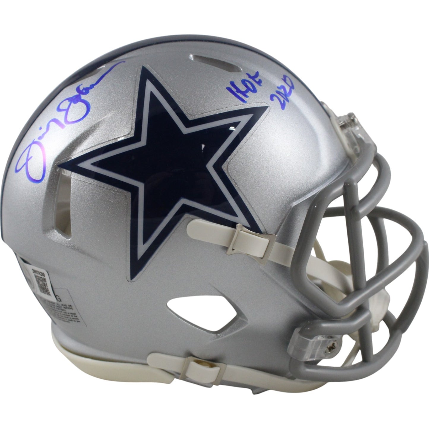 Jimmy Johnson Dallas Cowboys Autographed HOF Mini Helmet Beckett
