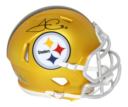 James Conner Pittsburgh Steelers Autographed Blaze Mini Helmet