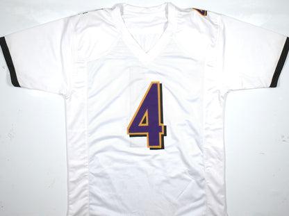 Zay Flowers Autographed Baltimore Ravens White Custom Jersey