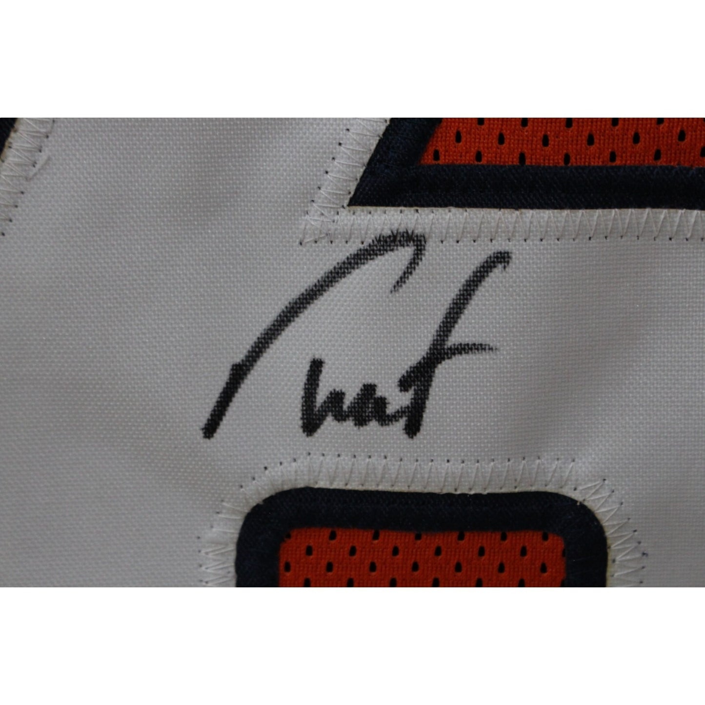 Troy Franklin Autographed Custom Orange Jersey (BAS COA)