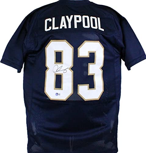 Chase Claypool Signed Navy Blue College Style Jersey