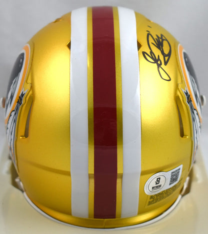 John Riggins Signed Washington Redskins Blaze Speed Mini Helmet