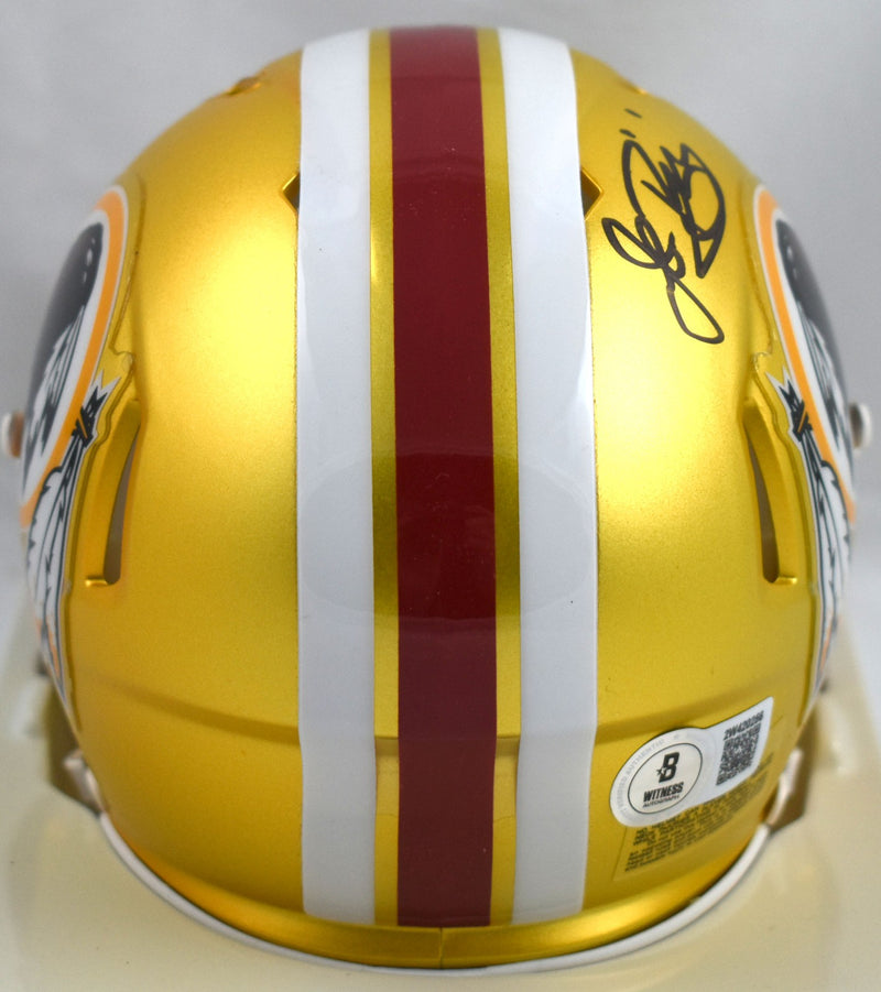 John Riggins Signed Washington Redskins Blaze Speed Mini Helmet