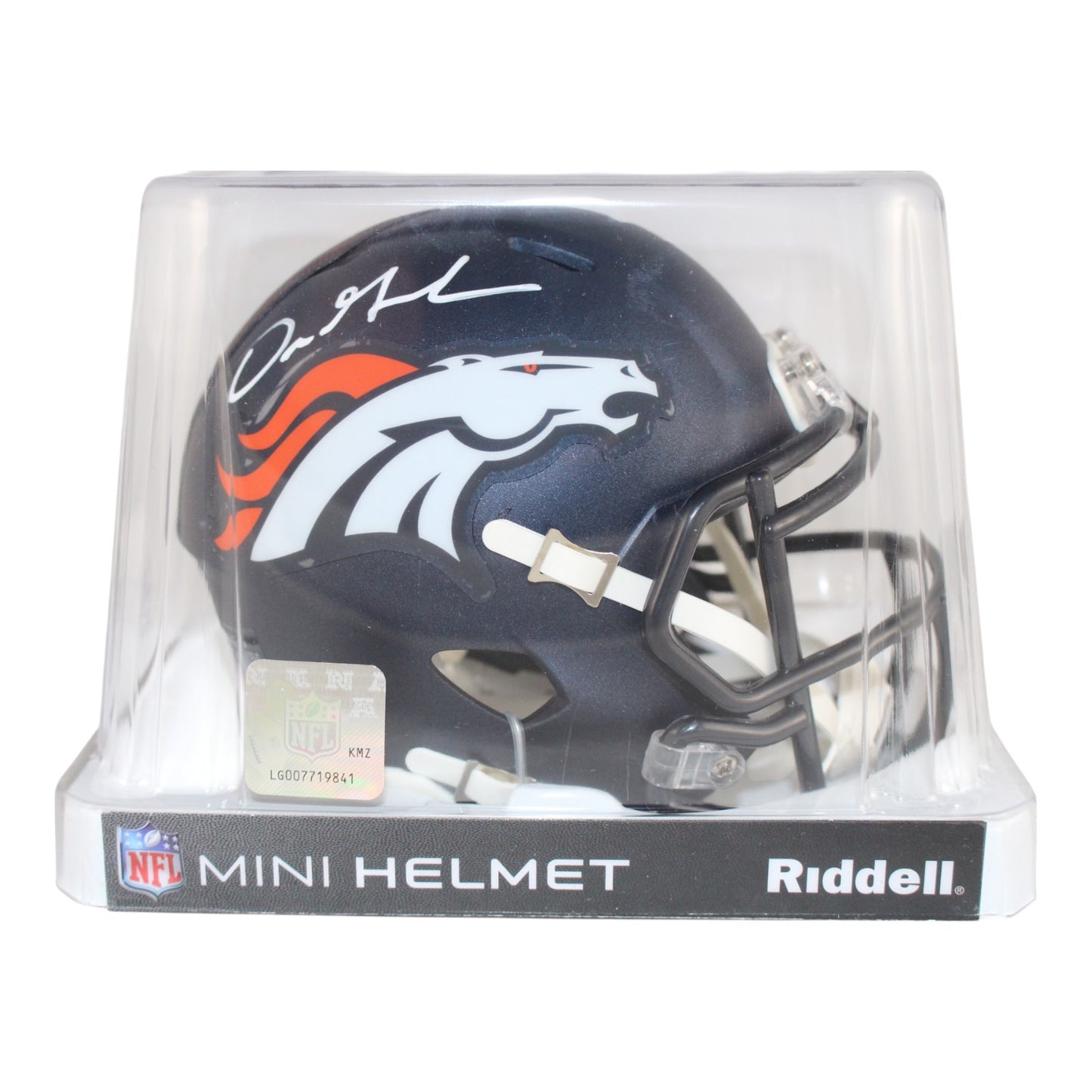 Dre Greenlaw Autographed Denver Broncos Speed Mini Helmet