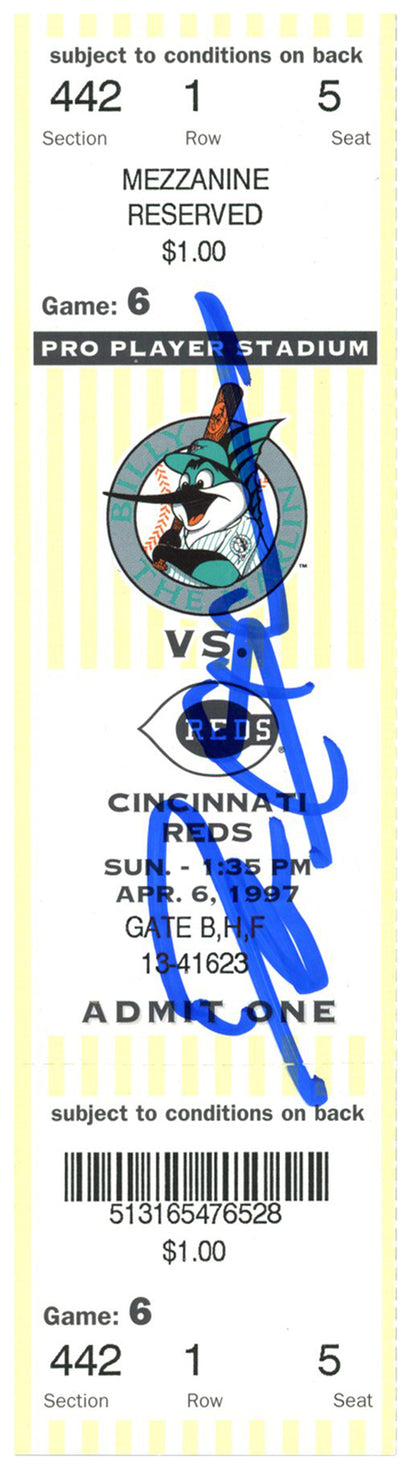 Deion Sanders Signed Cincinnati Reds 1997 Game Ticket Stub (BAS)