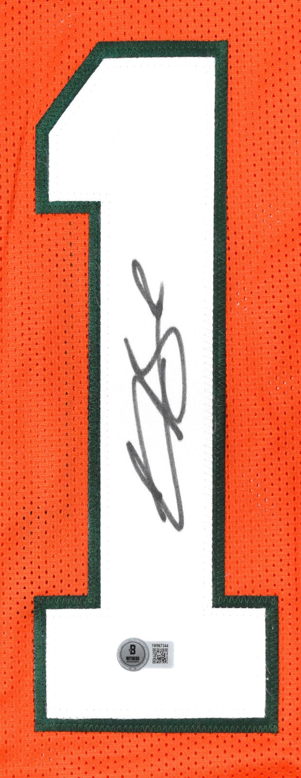 Carson Beck Autographed Miami Hurricanes Custom Orange Jersey
