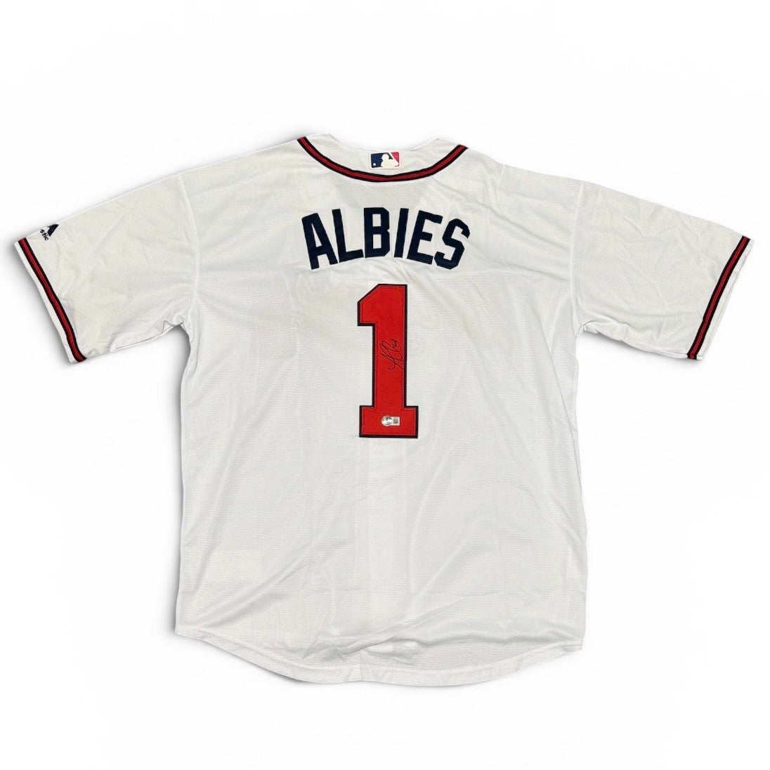 Ozzie Albies Autographed Atlanta Braves Custom Replica Jersey