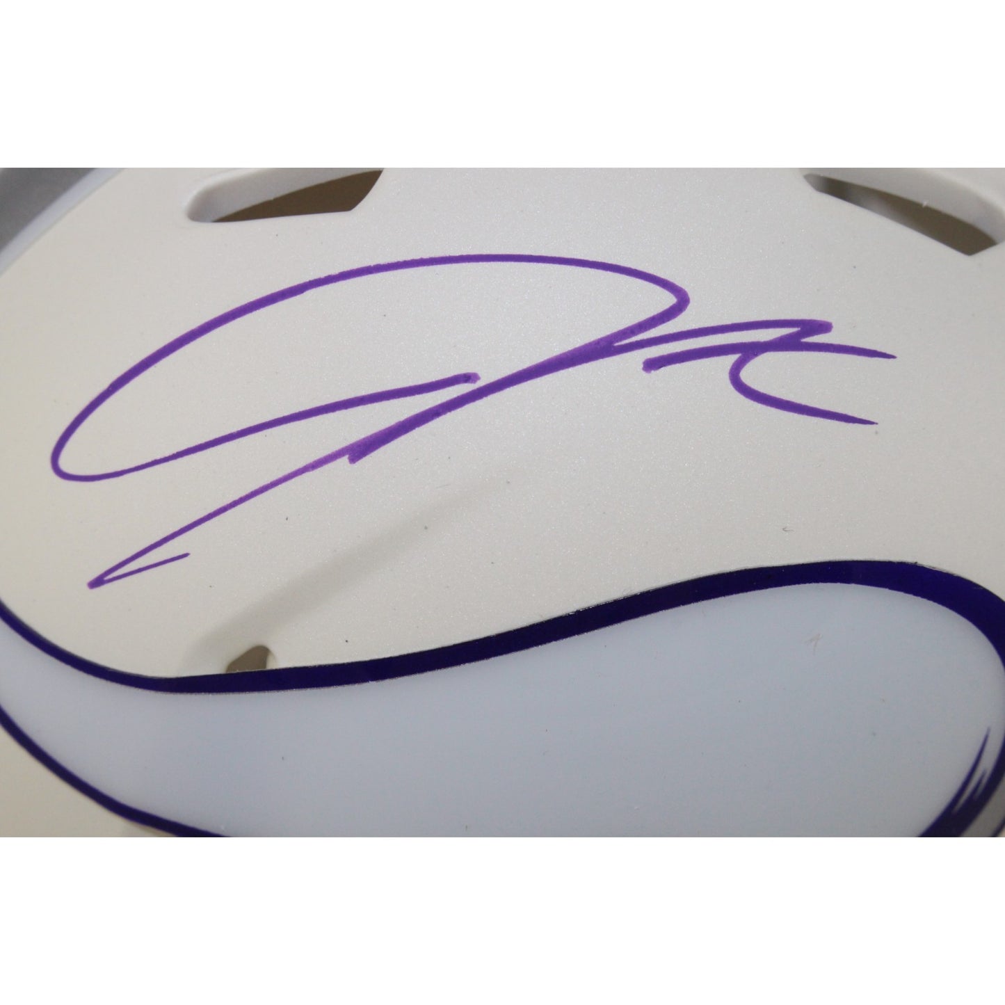 Jordan Addison Signed Minnesota Vikings 2024 Alternate Mini Helmet