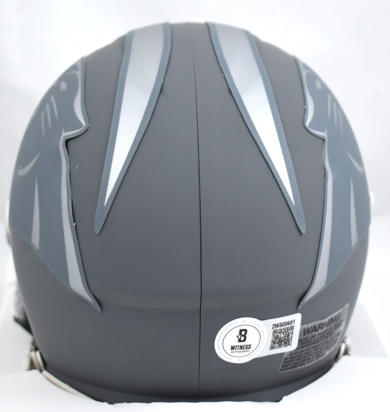 Chuba Hubbard Signed Carolina Panthers Slate Speed Mini Helmet