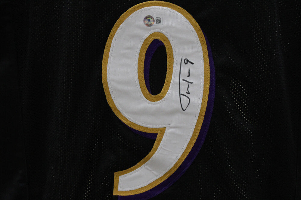 Justin Tucker Autographed Baltimore Ravens Custom Pro Style Jersey (Beckett)