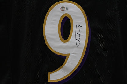 Justin Tucker Autographed Baltimore Ravens Custom Pro Style Jersey (Beckett)
