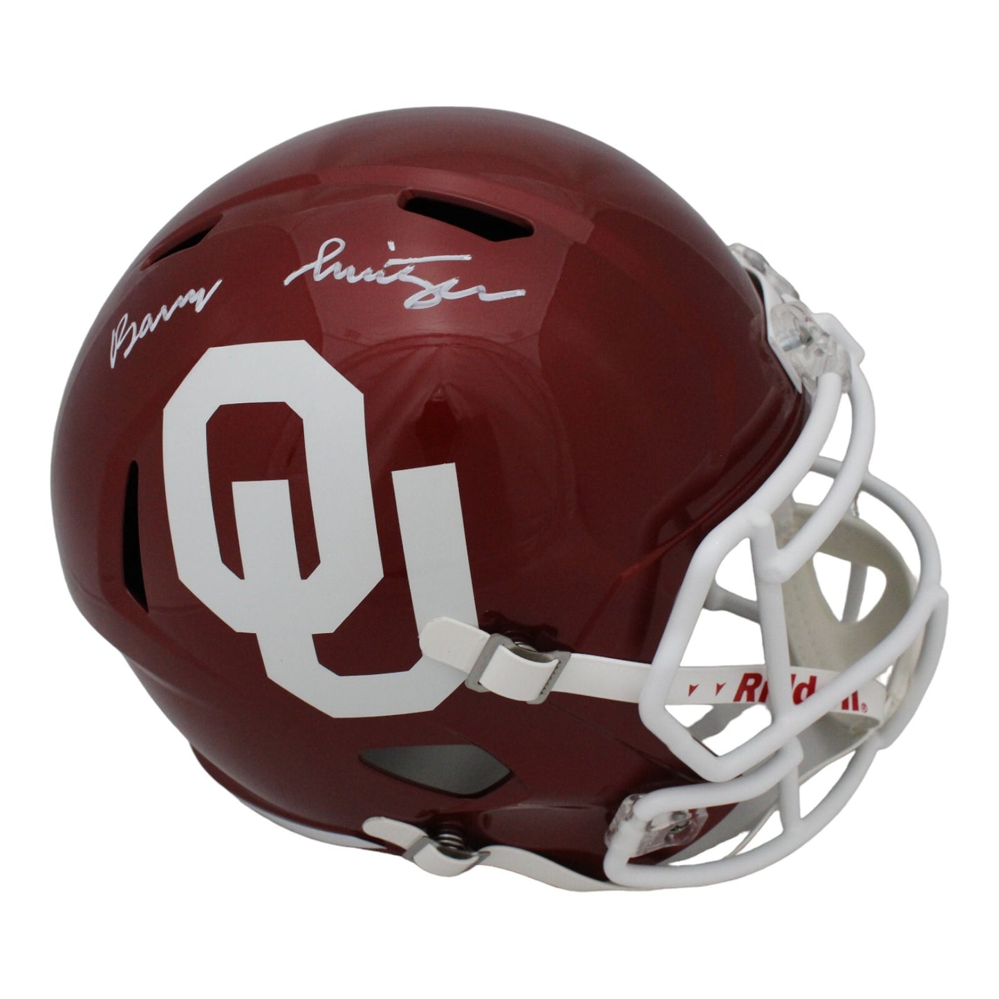 Barry Switzer Signed Oklahoma Sooners Full Size Speed Replica Helmet