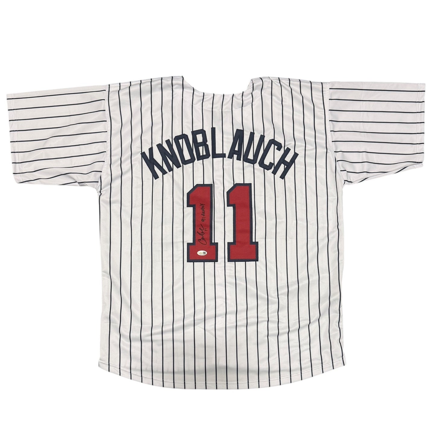 Chuck Knoblauch Autographed Minnesota Twins Custom Jersey (91 AL ROY) JSA