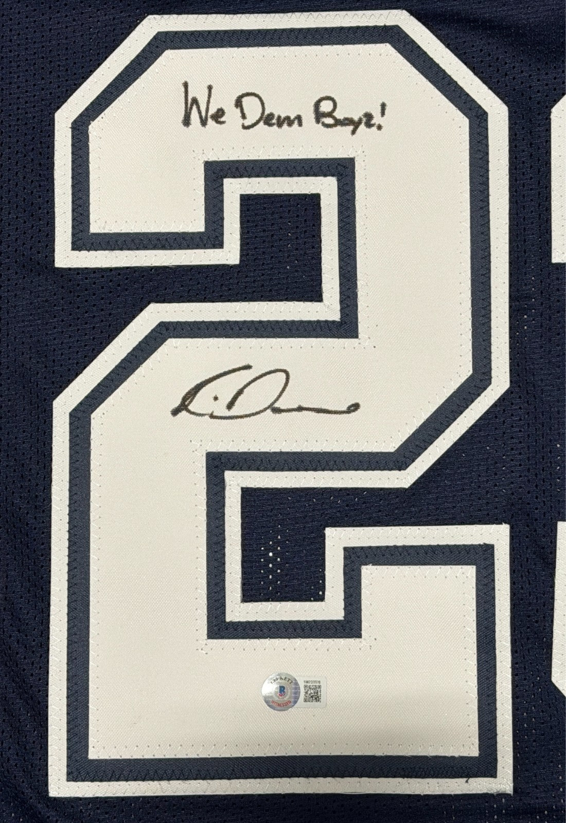 Rico Dowdle Signed Dallas Cowboys Custom Jersey Inscribed "We Dem Boyz!"