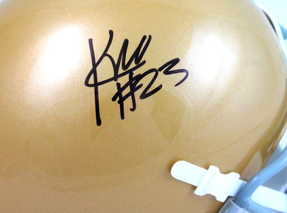 Kyren Williams Autographed Notre Dame Fighting Irish Black Mini Helmet