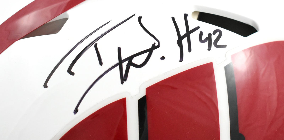 T.J. Watt Autographed Wisconsin Badgers Full Size Speed Authentic Helmet