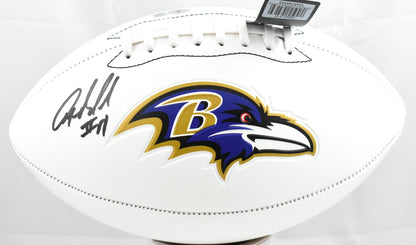 Anquan Boldin Autographed Baltimore Ravens Logo Football