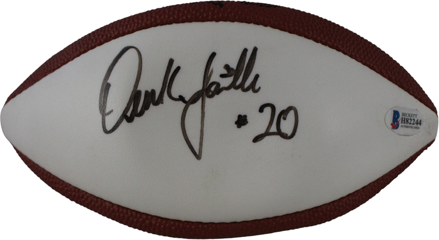 Derek Loville Autographed Mini White Panel Football (Deflated)