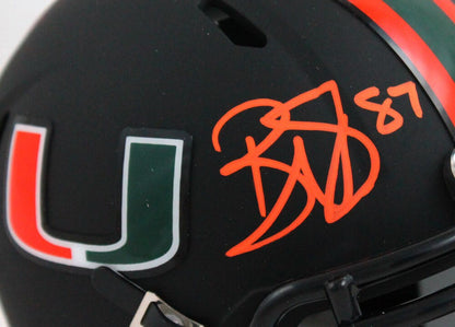 Reggie Wayne Signed Miami Hurricanes Alternate Black Mini Helmet