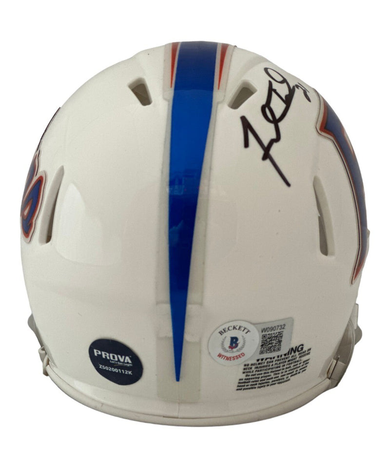 Fred Taylor Florida Gators Signed 2015 White Mini Helmet Beckett